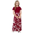 thumbnail image 4 of LOVZFMLL Robe à Manches Courtes Imprimée pour Tout-Petits Enfants Robe Évasée Extensible, 4 of 8