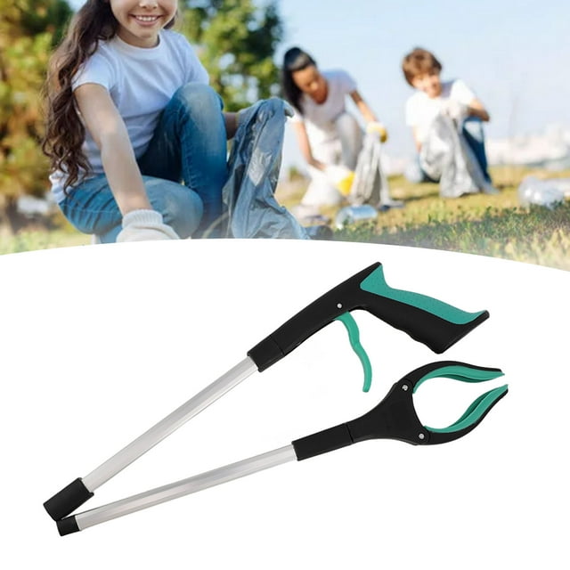 31" Reacher Grabber Tool, Rotational Height Adjustable Foldable Powerful Grip Grabber, Lightweight Trash Claw Grabbers For Elderly, Litter Pickers For Outdoor & Indoor