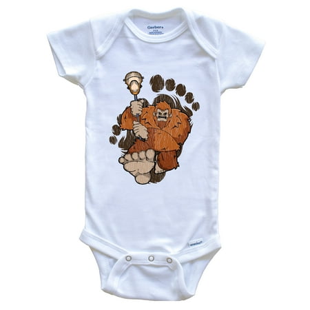 

Bigfoot Lacrosse Baby Bodysuit - Sasquatch Playing Lacrosse One Piece Baby Bodysuit