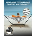 thumbnail image 3 of KEESTP Comfortable 2 Person Hammock with Stand,Portable Detachable Brazilian Hammock,600lb Capacity - Black, 3 of 8