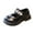 Black, variant on Otqutp Formal Flower Girls Shoes Fashion Spring and Summer Children Casual Shoes Girls Leather Shoes Dress Shoes Thick Soles Comfortable Pearl Lace Hook Loop Shoes