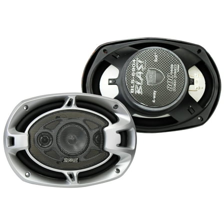 Absolute U.S.A BLS-6904 Car Speaker 6" X 9" 4-Way 800W High-Quality Car Stereo Full Range Coaxial Speakers