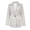 thumbnail image 3 of Saco largo de Mujer Elegante Atemporal Blanco Chica, 3 of 3