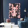thumbnail image 5 of Kdxio Cute Axolotl Sakura Blossoms B Pattern Canvas Wall Art 12x16 Inches - Waterproof HD Print Solid Wood Frame for Living Room & Bathroom,Vertical, 5 of 8