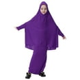 thumbnail image 1 of Bangus Robe Musulmane pour Filles, Robe de Prière Islamique à Manches Longues avec Hijab, 1 of 4
