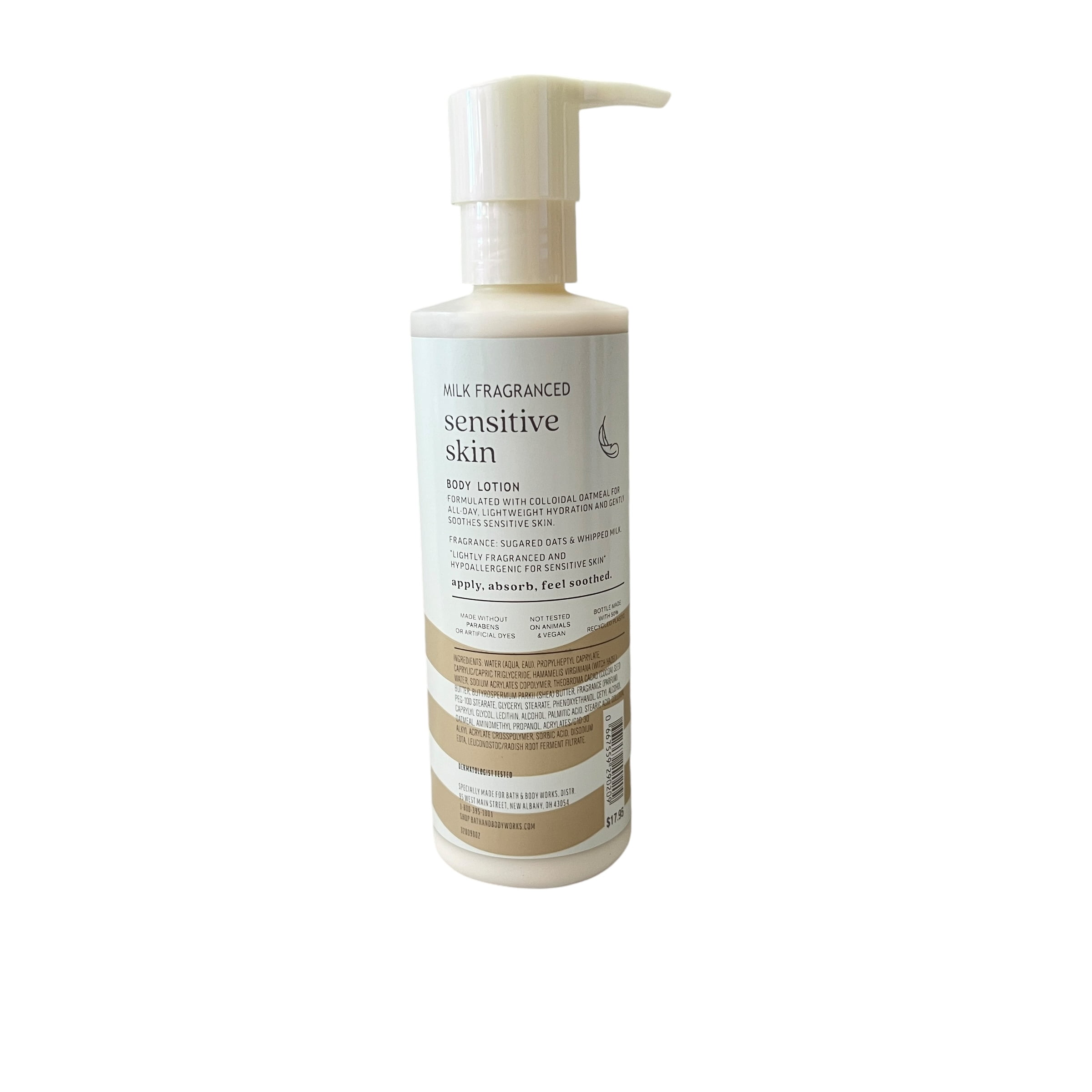 Bath & Body Works Milk Fragranced Sensitive Skin Colloidal Oatmeal Body Lotion 7.8 fl oz 2 Pack