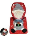 thumbnail image 4 of Shoreew Santa Toilet Seat Cover 2-Piece Christmas Bathroom Set Santa Claus Toilet Seat Cover And Mat Set for New Year Indoor Bathroom Decor, 4 of 7
