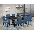 thumbnail image 4 of Luxe by East West Furniture 9 piece Mid Century Dining Set of a Rectangular Table and 8 Modern Chairs, 4 of 6