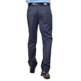thumbnail image 4 of Slim Fit Men's Solid Suit Pants Trouser Flat Front No Pleats Dress Slacks (US, Waist Inseam, 30, 32, Regular, Regular, Navy Blue), 4 of 4