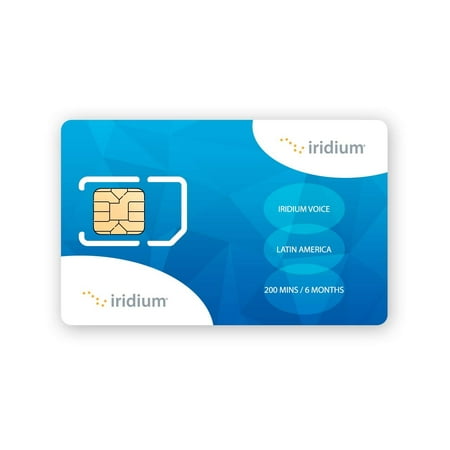 - Iridium Satellite Phone Latin America Prepaid SIM Card with 200 Minutes (180 Day Validity)