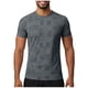 thumbnail image 2 of Ceisia Men's Textured Print Sport T-shirt Slim Fit Short Sleeve Round Neck Breathable Running Casual All Season Tee Tops Dark Gray L Gifts, 2 of 7