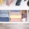 thumbnail image 2 of Fabsome Organizadores de cajones para cómoda, paquete de 6, 4.65 pulgadas de alto ajustable de 12.5 a 17 pulgadas, divisores de cajones de bambú para ropa de bebé, separadores de madera para organizac, 2 of 5