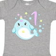 thumbnail image 4 of Inktastic Happy 1st Birthday with Cute Narwhal Stars and Bubbles Boys or Girls Baby Bodysuit, 4 of 5