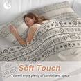 thumbnail image 4 of 3 Piece Beige Black Boho Duvet Cover Set Full Size, Microfiber Comforter/Quilt Cover with Corner Ties and 2 Pillowcases, Vintage Ethnic Tribe Abstract Art All Season Soft Bedding with Zipper Closure, 4 of 8