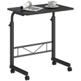 thumbnail image 1 of Bureau Mobile à Hauteur Réglable - Table d'Appoint en Acier Noir et Panneau de Particules pour Sofa, Lit, Salon - Table Roulante Compacte pour Portable, 23,5” x 15,8”, 1 of 7