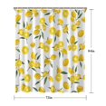 thumbnail image 5 of Yellow Lemon Fruit Flowers White Pattern Shower Curtain 72"x84" ,Bathroom Decorative Shower Curtains Set with 12 Hooks,Modern Waterproof Washable Shower Curtain, 5 of 6