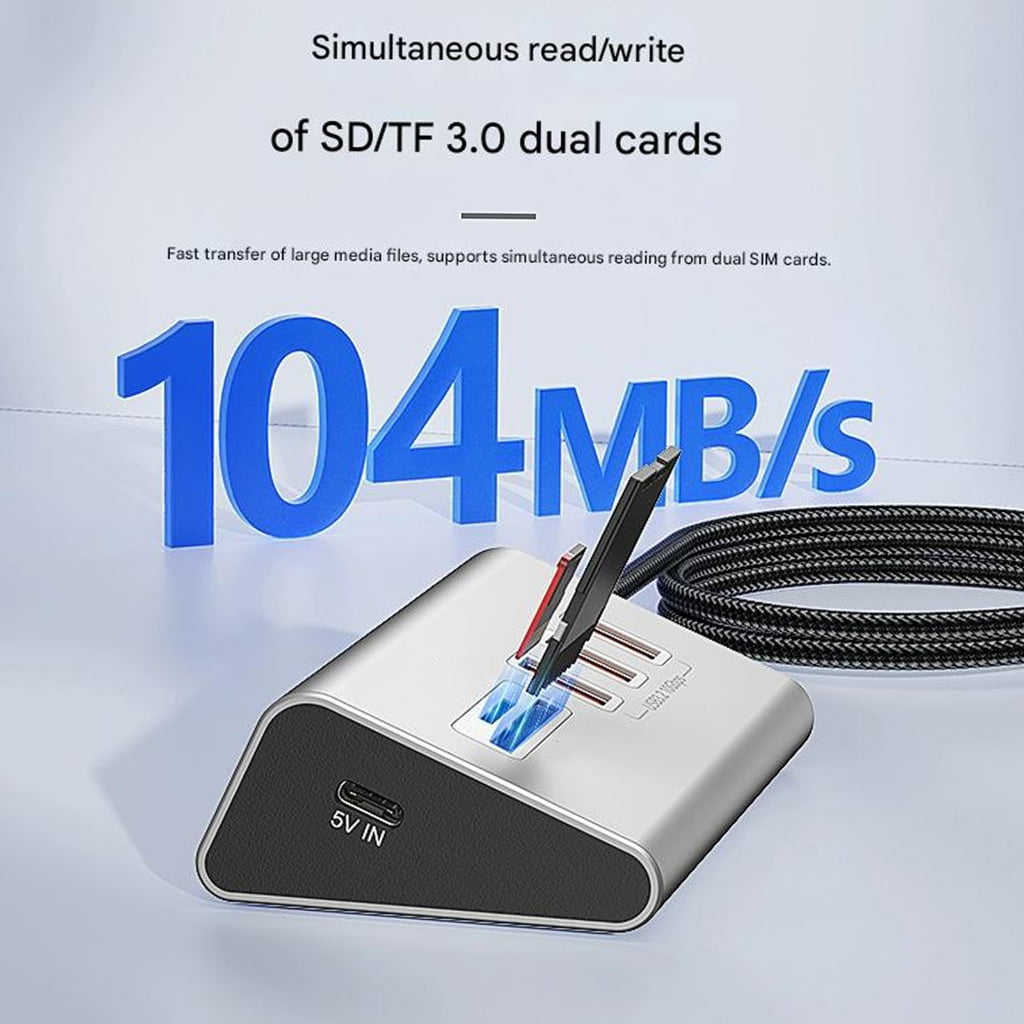 Fast Speed 10Gbps USB C Hubs Multiports Adapter Card Reader For Laptops Tablets