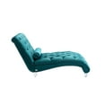 thumbnail image 5 of Zechuan Curved Lounge Chaise sofa, Accent Chair Sofa with Acrylic Leg, Teal, 5 of 9