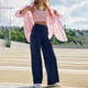 thumbnail image 4 of WILLBEST Pantalones Casuales para Mujer, Pantalones de Yoga de Pierna Ancha con Bolsillos, Pantalones Deportivos Holgados y Elásticos para Una Comodidad Durante Todo el Día. Chica, 4 of 5