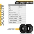 thumbnail image 4 of MOTOOS 2-Pcs All Terrain ATV UTV Tires 26x9-14 26x9x14 6PR Tubeless Front, 4 of 4