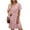 Pink, variant on UVN Women Dress Summer Short Sleeve V Neck Dress Ladies Caual A Line Hollow Out Lace Beach Dresses