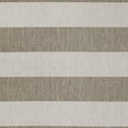 thumbnail image 2 of Couristan 2.1' x 11.75' Gray and Beige Striped Rectangular Outdoor Area Throw Rug Runner, 2 of 4