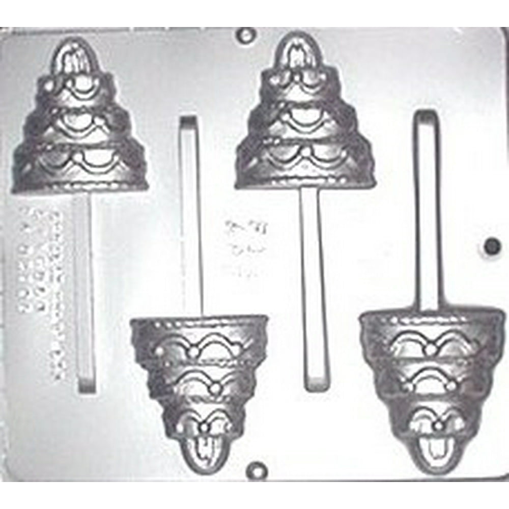 668 Wedding Cake Lollipop Chocolate Candy Mold