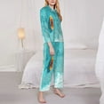 thumbnail image 2 of Bingfone Womens Pajama Sets Tranquil Ocean Canoe Journey Print,Long Sleeve Loungewear Pajamas Set-Medium, 2 of 8