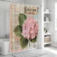 thumbnail image 5 of Pink Vintage Floral Shower Curtain Set - Extra Long 72" x 96" Washable Bathtub Curtain with 12 Hooks, Summer Botanical Retro Waterproof Fabric Stall Shower Curtains for Bathroom/Bathtub Décor, 5 of 6