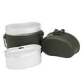 thumbnail image 3 of Germany Military Green 3pcs In 1 Camping Cookware Cook Set Hiking Survival Lunch Boxes Pot/Bowl, 3 of 6