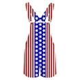thumbnail image 4 of Heydday Kids American Flag Print Short Overalls, Adjustable Strap Unisex Boys Girls Patriotic Bib Shorts, 4th of July Holiday Outfit for Children Daily & Independence Day Party Wear, 4 of 4