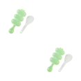 thumbnail image 4 of Inteprter Molde para hacer bolas de arroz, molde para hacer rollos de mano para cocina de 3 cavidades para el hogar, molde lavable para comedor, Verde 2piezas, 4 of 6