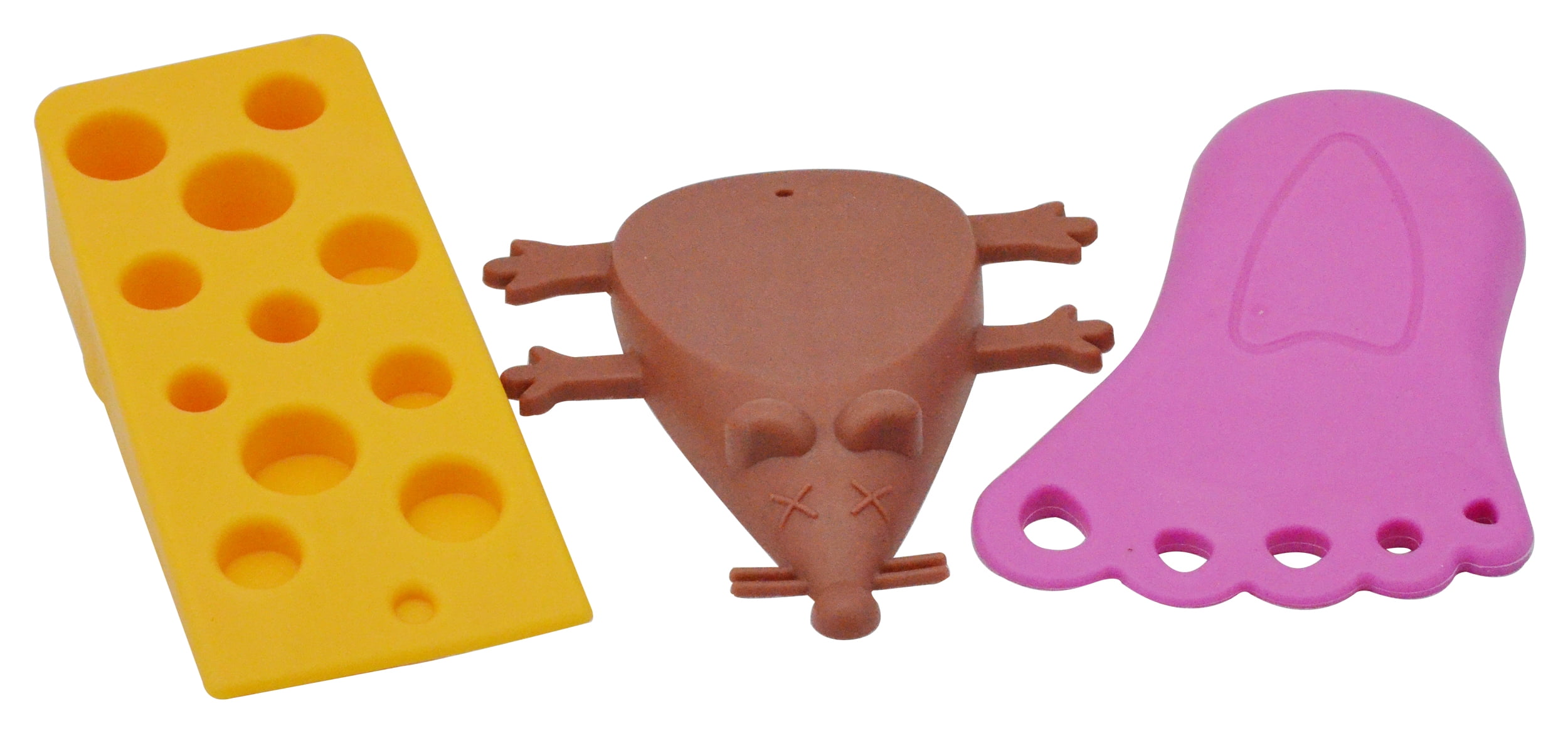 Cheese Mouse Foot Novelty Door Stopper Pack NonSkid NonScratch