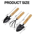thumbnail image 2 of EXLEAF 2026 New Mini Garden Tool Set,3 Portable Mini Gardening Kit Including Hand Shovel,Transplant Shovel,Cultivator Hand Rake with Soft Wood Non-Slip Handle, 2 of 6
