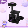 thumbnail image 3 of LHBCraft Gothic Cat Tree, 36.5" Black Cat Tower for Indoor Cats with Large Cat Condo, Cat Scratching Post, for Small-Medium Cats, 3 of 7