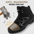 thumbnail image 2 of MeMoride Steel Toe Boots for Men Safety Work Shoes Comfort Mens Industrial Construction Boots, 2 of 7