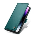 thumbnail image 5 of Allytechgroup Flip Wallet Case for iPhone 16, with Credit Card Slots, Magnetic Clasp, Slim Thin RFID Blocking Premium PU Leather Shockproof Kickstand Cover Case for Women Men, Green, 5 of 7