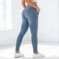 thumbnail image 6 of Jeggings for Women 2026 Trendy Washed Blue High Waisted Stretchy Denim Pants Slim Fit Tight Leggings Workout Yoga Pants, 6 of 6