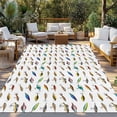 thumbnail image 3 of Outdoor Rug 6x9 ft Cartoon Fishing Bait Hook Waterproof Outdoor Patio Rug Mat Non Slip Outside Area Rugs Carpet for RV,Camping,Porch,Deck,Pool,Balconybackyard,Colorful Fishes White, 3 of 9