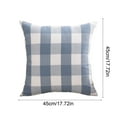 thumbnail image 3 of Room Decor, Pillow Covers Plaid Throw Pillows 18x18 Spring Summer Decorative Pillow Decor For Couch Sofa And Porch Chair Blue, Home Gifts, 3 of 6