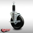 thumbnail image 2 of 5 Inch SS Phenolic Swivel 1-1/8 Inch Expanding Stem Caster with Brake SCC, 2 of 2