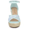 thumbnail image 2 of BLISSFUL STEP Women's Espadrille Wedge Heel Wedge Sandals, 2 of 6