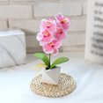 thumbnail image 3 of Artificial Orchid Flower Potted Silk Fake Phalaenopsis Flower Home Wedding Decor, 3 of 10