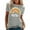 C-Grey69, variant on DHFJKG T Shirts For Women Summer Rainbow Letter Print Short Sleeve Casual Tunic Crewneck Loose Fit Tees Versatile Tops
