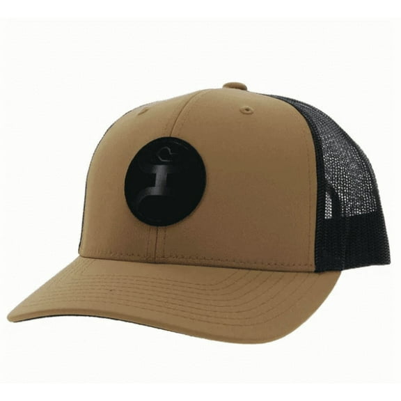 Hooey Mens Logo Water Resistant Snapback Hat Cap, Tan/Black