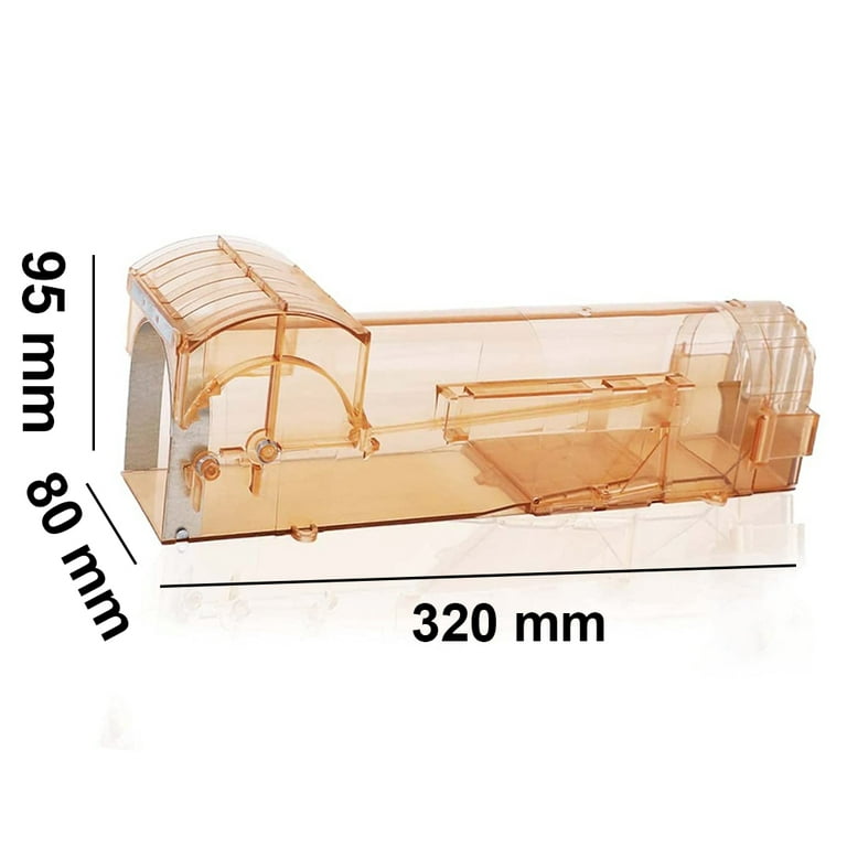 Mouse Traps Indoor for Home Mice Traps for House Indoor No Kill Live Catch Mouse  Trap Smart Traps That Work Animal Rodent Catch and Release Double  Mousetraps Easy Set Reusable Hotel,Fully transparent 