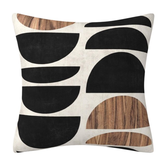 Funda de almohada minimalista con cierre de cremallera, diseño artístico, cuadrada, para cama C