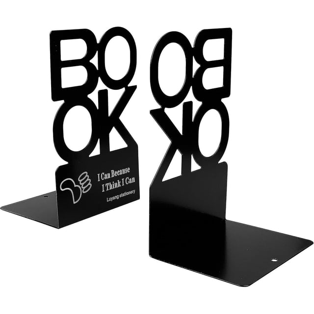 Sujetalibros creativo con diseño de letras "libro", organizador antideslizante para libros de arte (rosa)