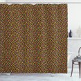 thumbnail image 1 of Colorful Shower Curtain, Retro Style Pattern with Small Triangles Minimalist Geometric Design, Fabric Bathroom Set with Hooks, 69W X 84L Inches Extra Long, Brown and Multicolor, by Ambesonne, 1 of 3