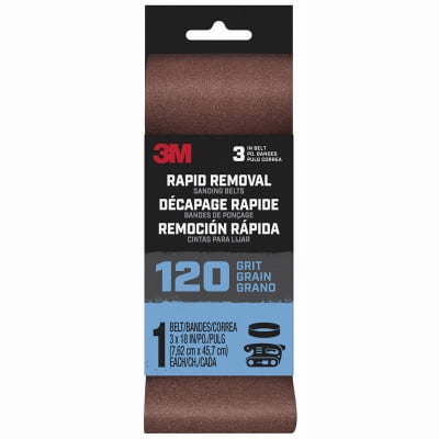 

3m 2PK 3 x 18 120 grit power sanding belt. 3M s rapid removal power sanding